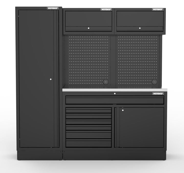 Arredo Officina Workshopitaly MPS 07 inox 2mt. Total Black