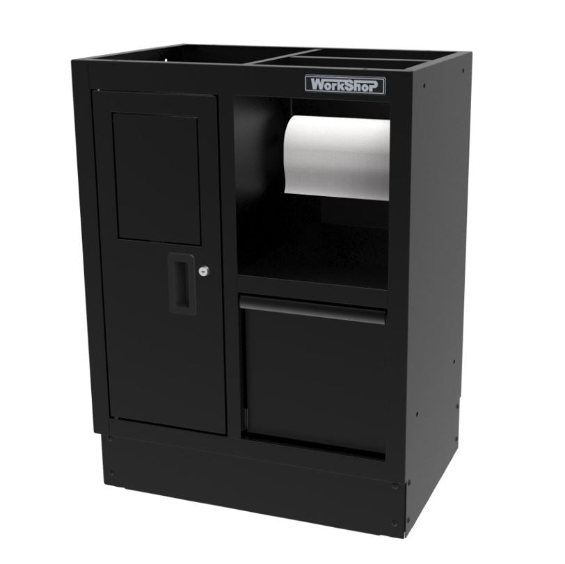 Mobile Officina Service Workshopitaly MPS con cestino e portarotolo Total Black