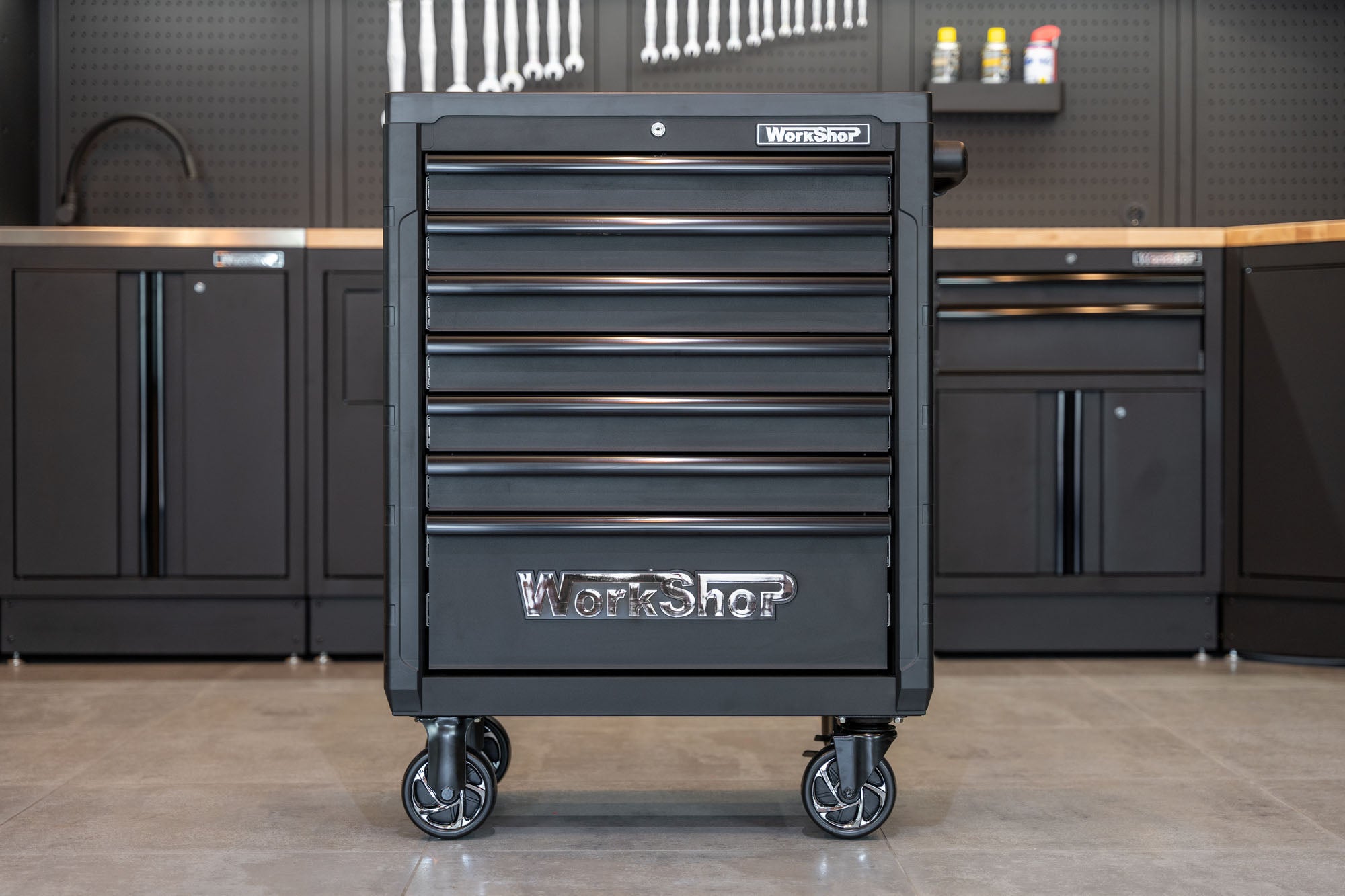 Carrello 7 cassetti Workshopitaly Total Black TOP PERFORMANCE