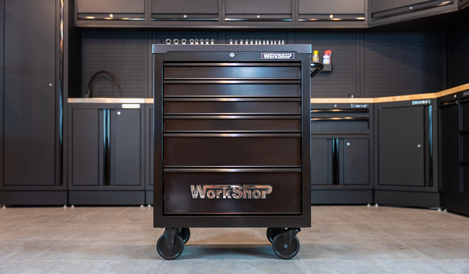 Carrello 6 cassetti Workshopitaly Total Black SPORT LINE