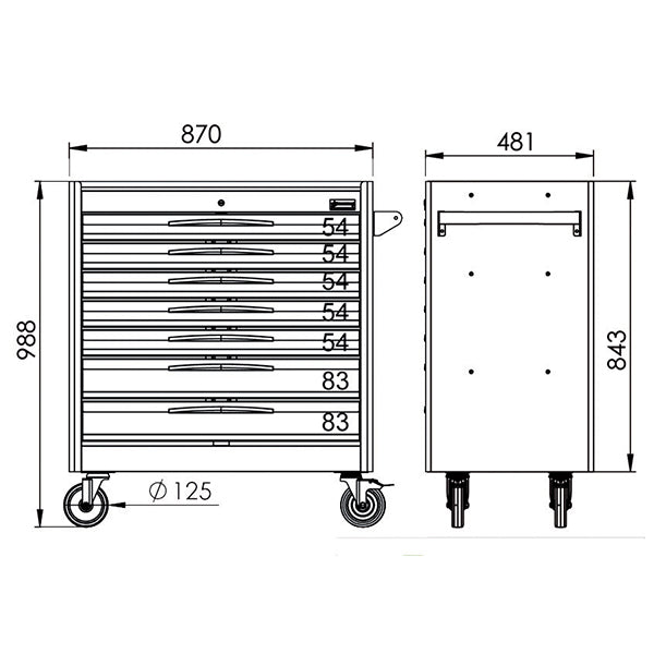 Carrello Porta Utensili Fasano Tools FG 104D/7G