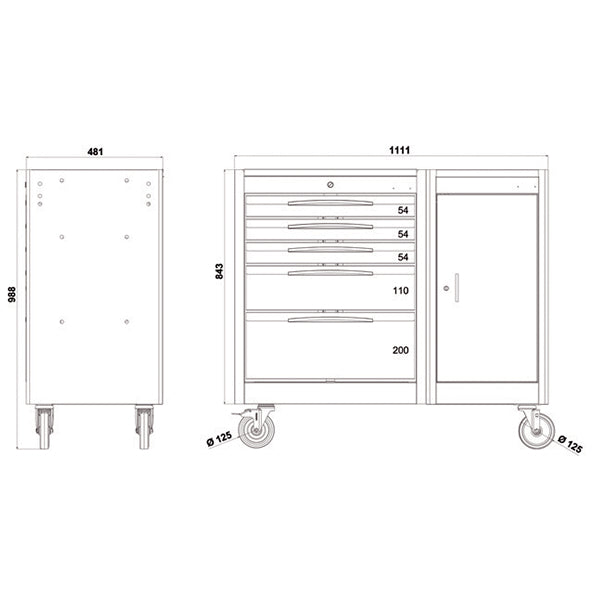 Carrello Porta Utensili Fasano Tools FG 105D/5G