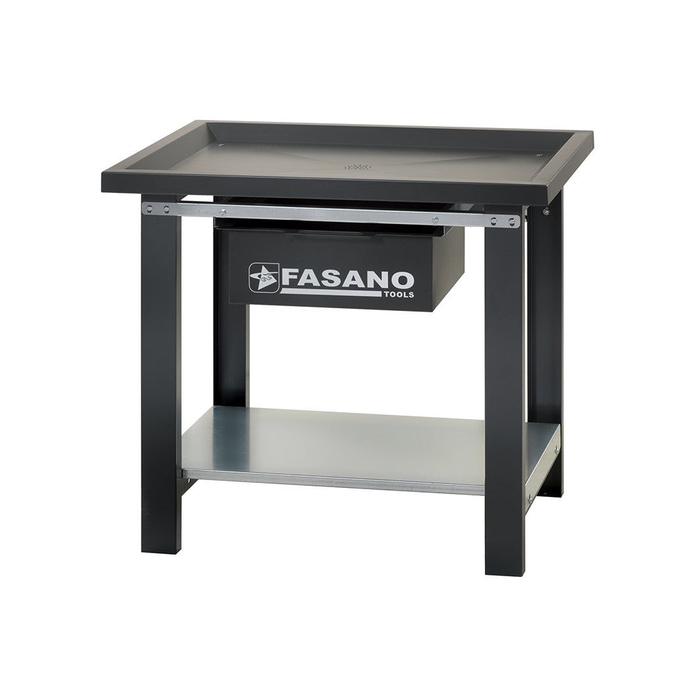 BANCO DA LAVORO CON RIPIANO E CASSETTO PER RECUPERO FLUIDI Fasano Tools FG 130/D1