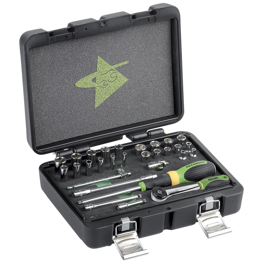 SET CHIAVI A BUSSOLA ESAGONALE - 1/4" Fasano Tools FG 624/S29