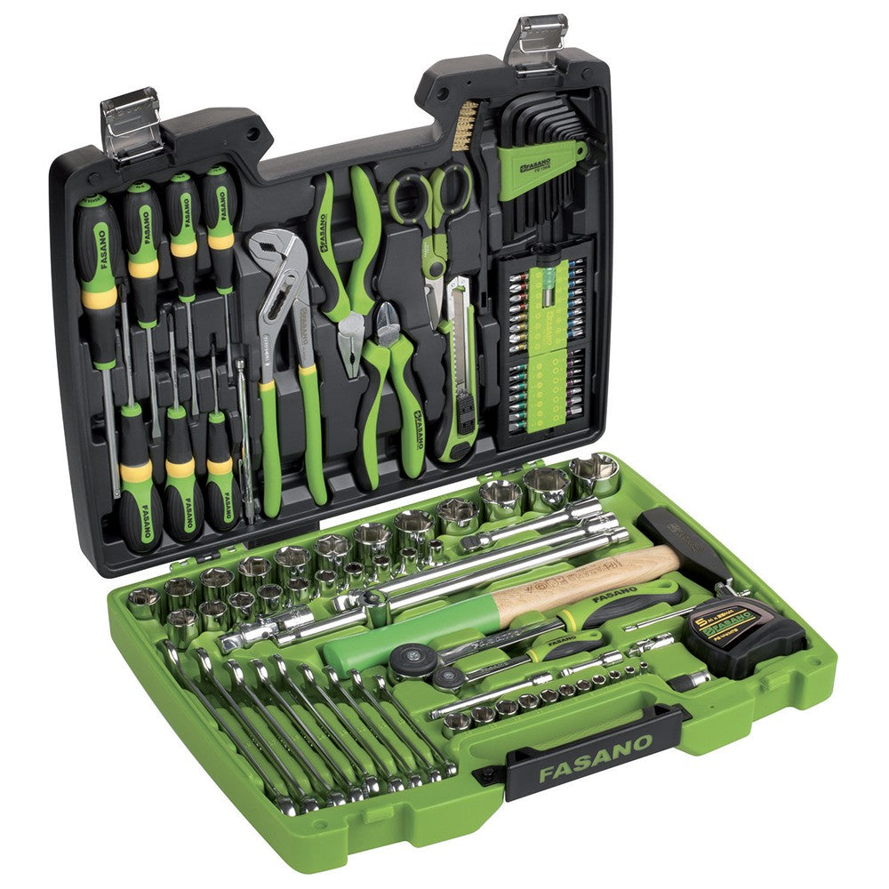 Valigia in Abs Fasano Tools FG 625/S110 SET 110 UTENSILI CON ATTACCO DA 1/4" E 1/2"