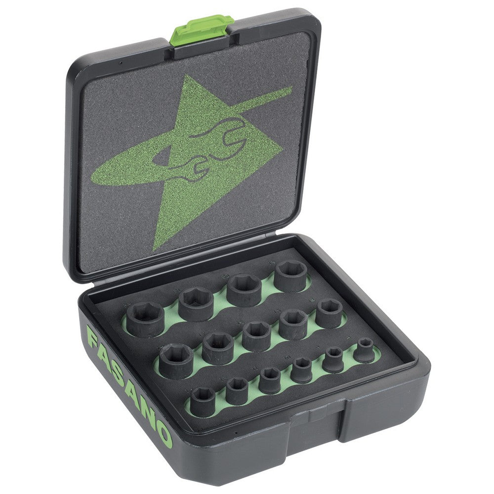 SET CHIAVI A BUSSOLA ESAGONALI RINFORZATE - 3/8" Fasano FG 627/S15B