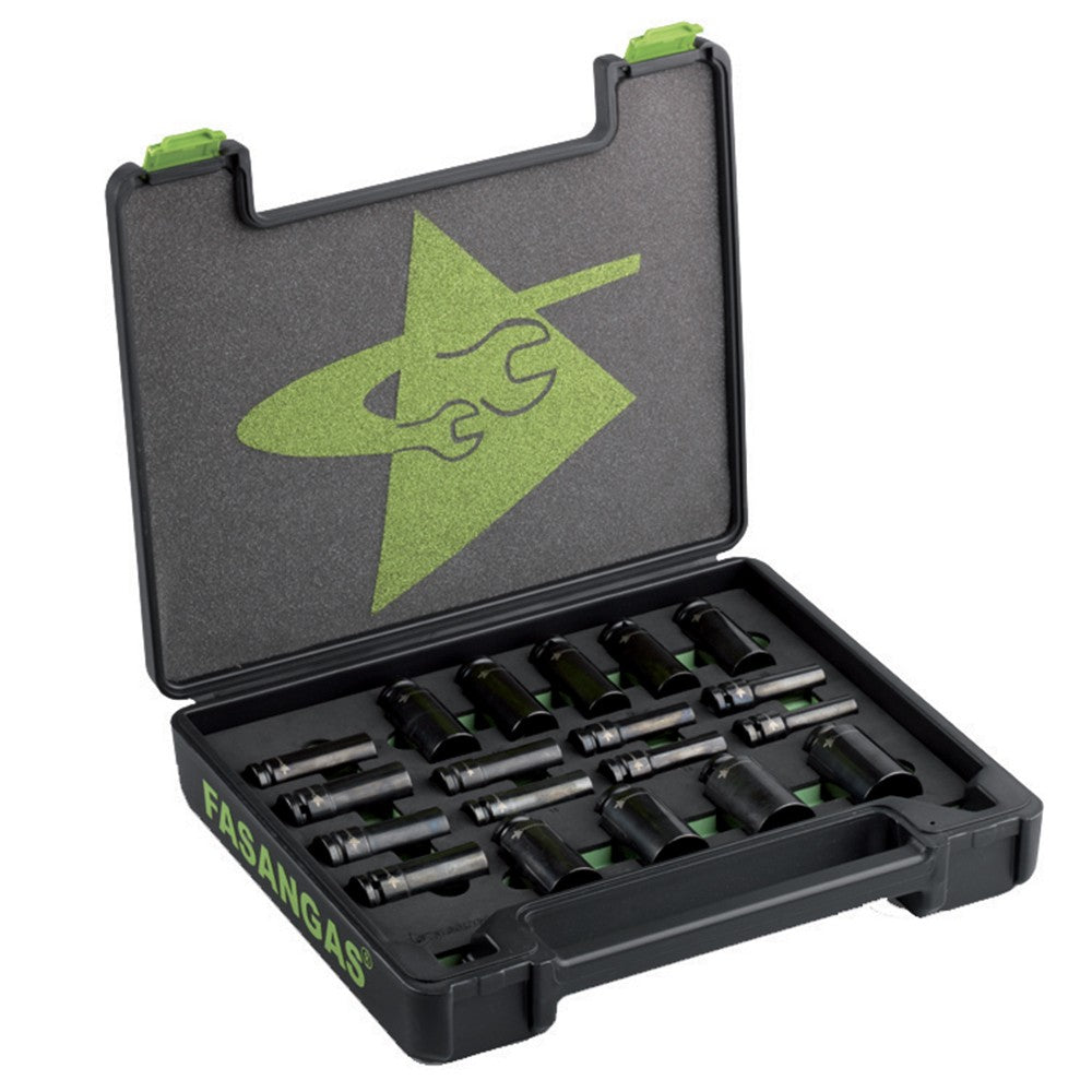 SET CHIAVI A BUSSOLA ESAGONALI RINFORZATE 1/2"-SERIE LUNGA Fasano FG 628/LS19