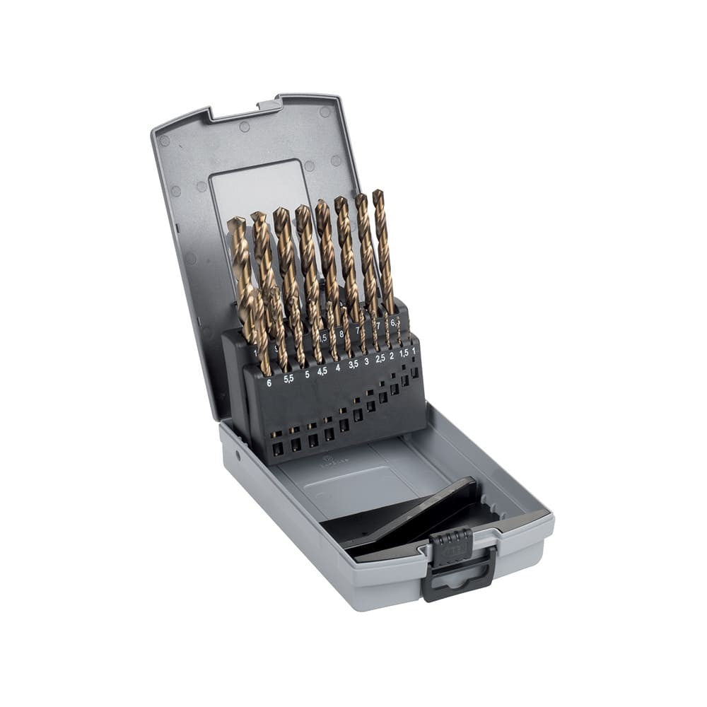 SET PUNTE ELICOIDALI CILINDRICHE IN ACCIAIO HSS-COBALTO 5% RETTIFICATO Fasano FG 75CO/S