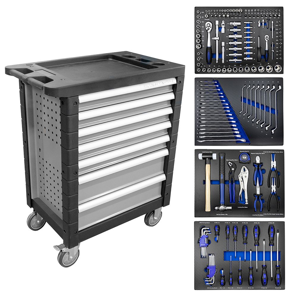 CARRELLO PORTA UTENSILI 7 CASSETTI, CON 172 UTENSILI Fermec FM436610