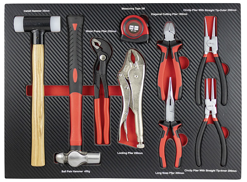 Allestimento set 172 utensili Carbon Look per Arredo Officina Workshopitaly MPS Total Black