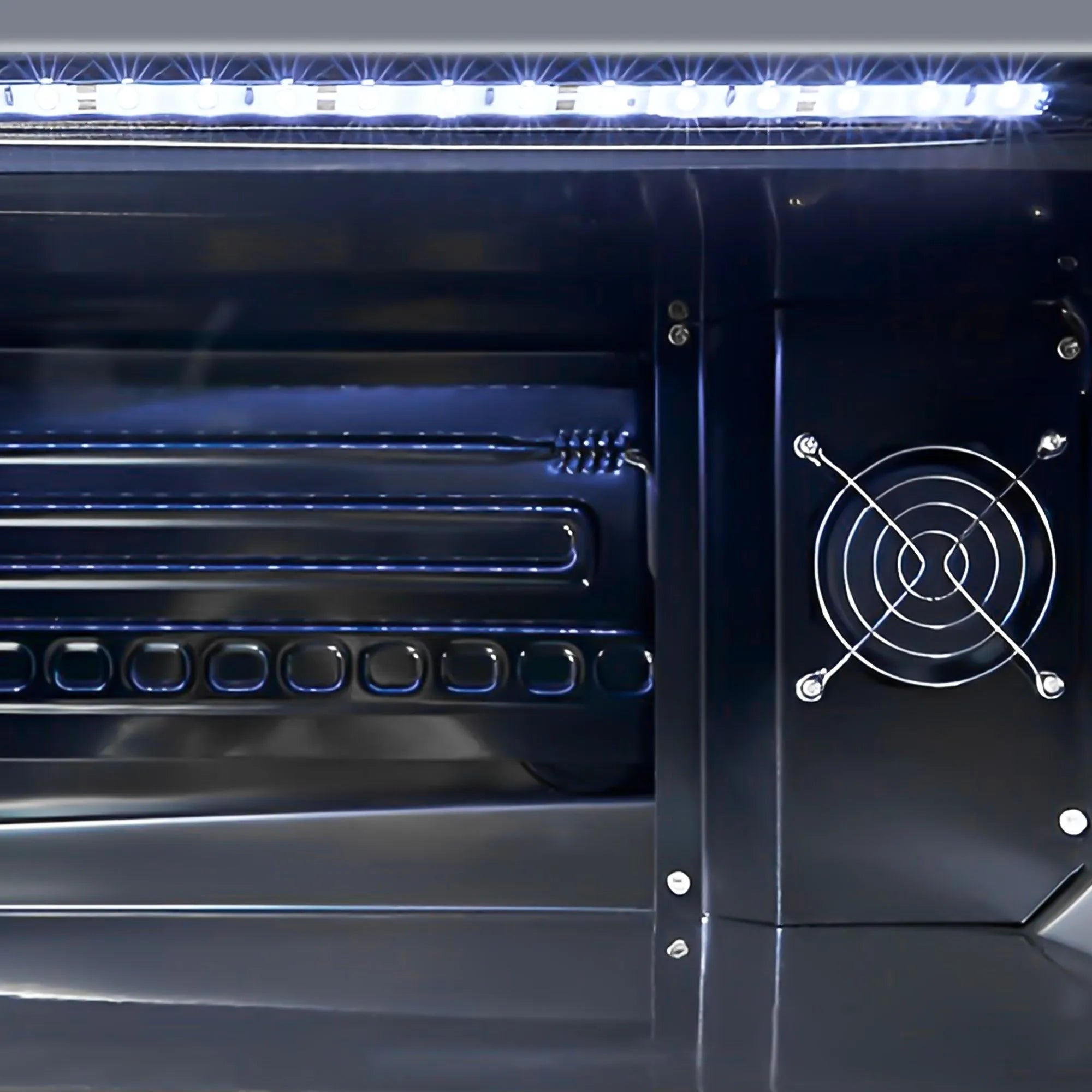 Frigorifero con porta in vetro 25 litri da appoggio Full Black Officina