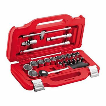 Assortimento in cassetta modulare con bussole esagonali (22 pz) Usag 601 1/2 J22