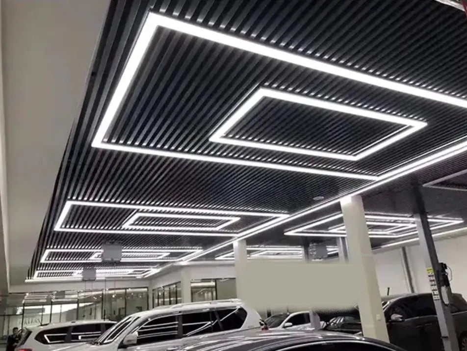 Lampada Led da soffitto doppio rettangolo 4,8 x 2,4 mt