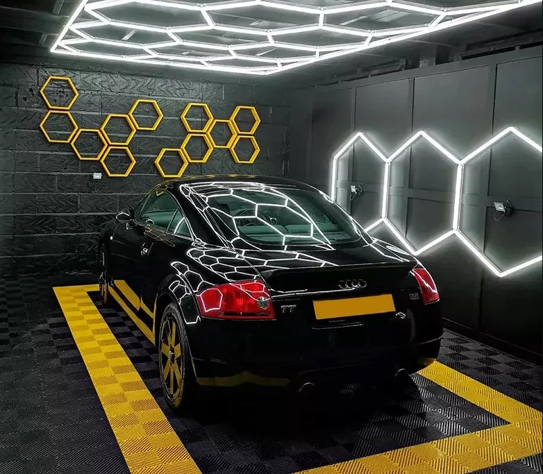 Luce led esagonale a soffitto 3 elementi 3mt x 1,2mt