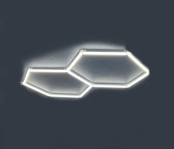 Luce led esagonale a soffitto 2 elementi 1,6mt x 1mt