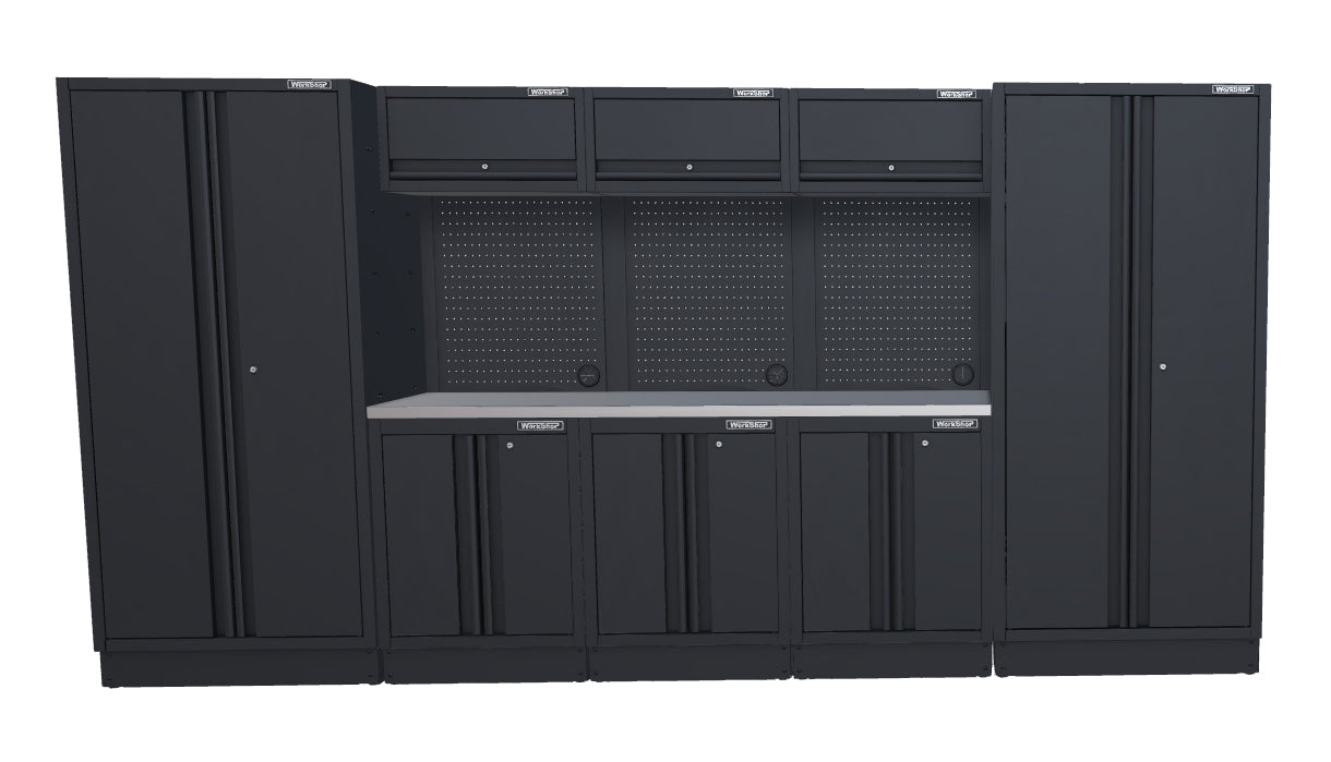 Arredo Officina Workshopitaly MPS 31 inox 3,9 mt. Total Black