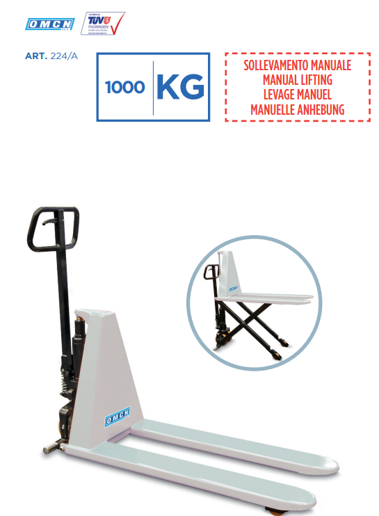 Transpallet Omcn 1000kg. 224/A a forbice