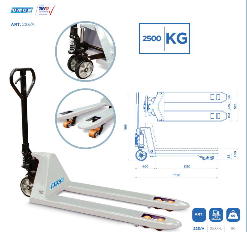 Transpallet Omcn 2500kg. 223/A