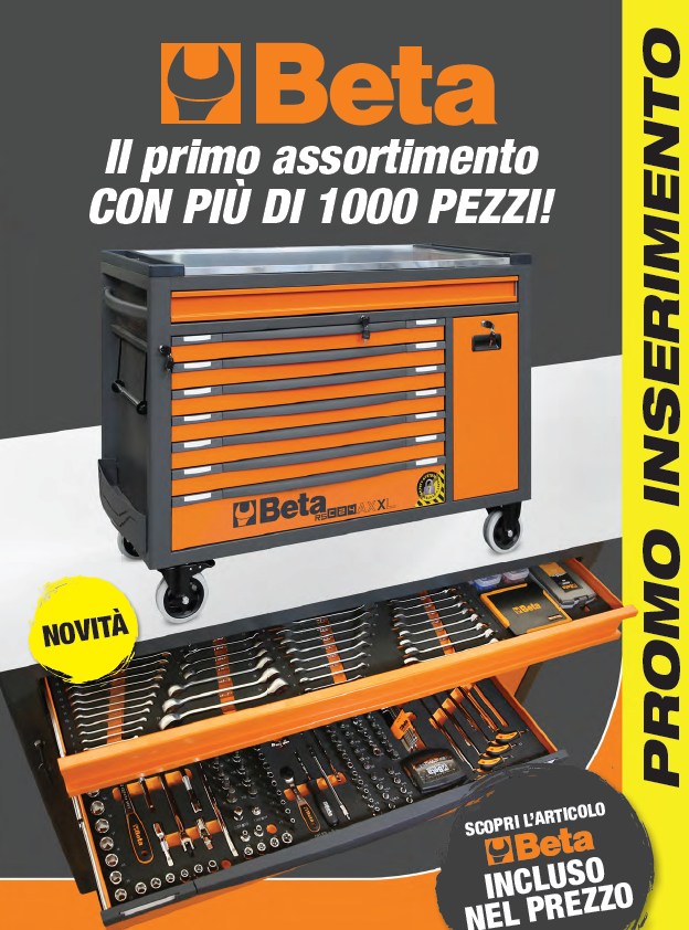 Carrello Beta RSC24AXXL completo di 1061 utensili + frigorifero Beta