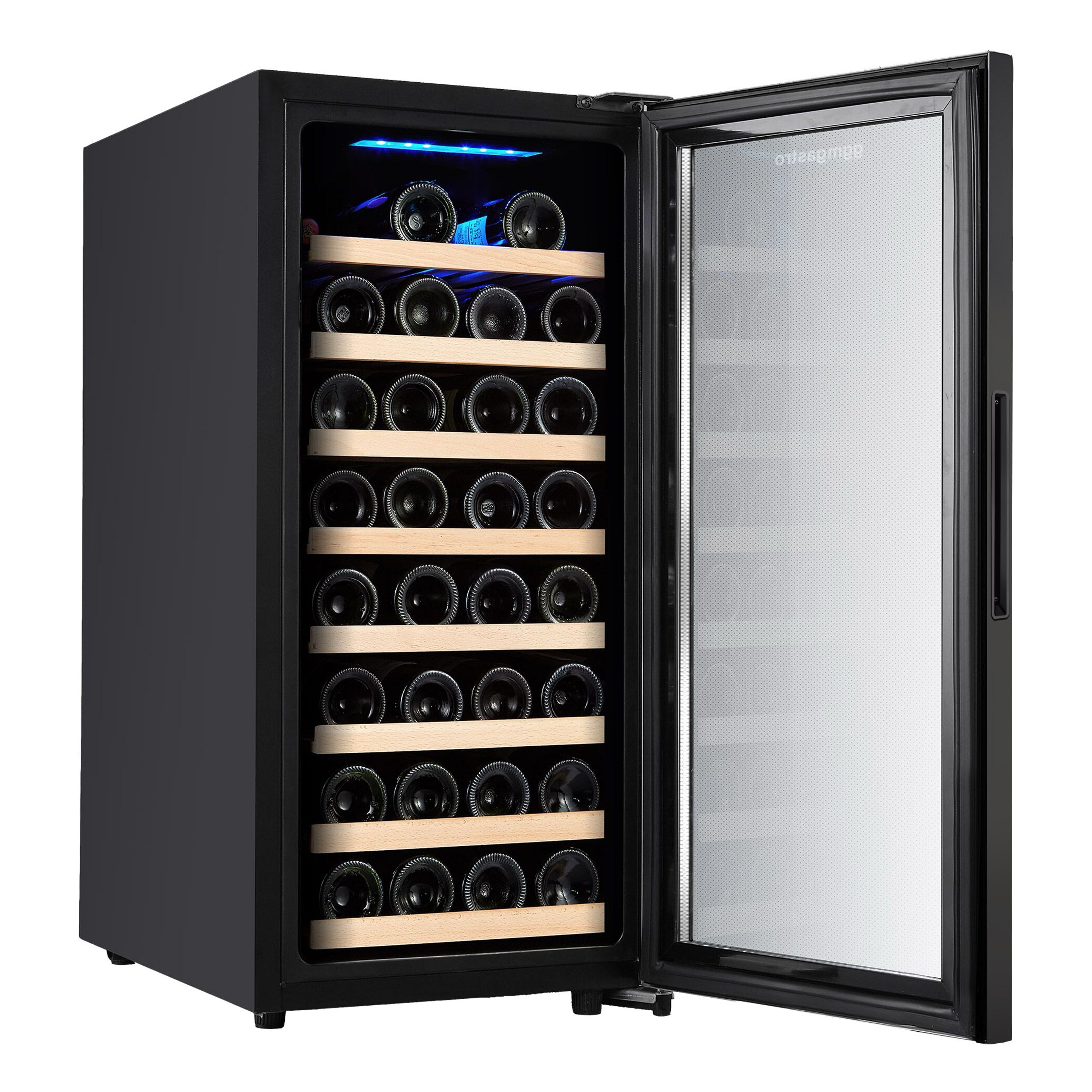 Frigorifero Cantinetta Frigo Vino 1 Zona climatica 100 litri max. 29 bottiglie Full Black Officina