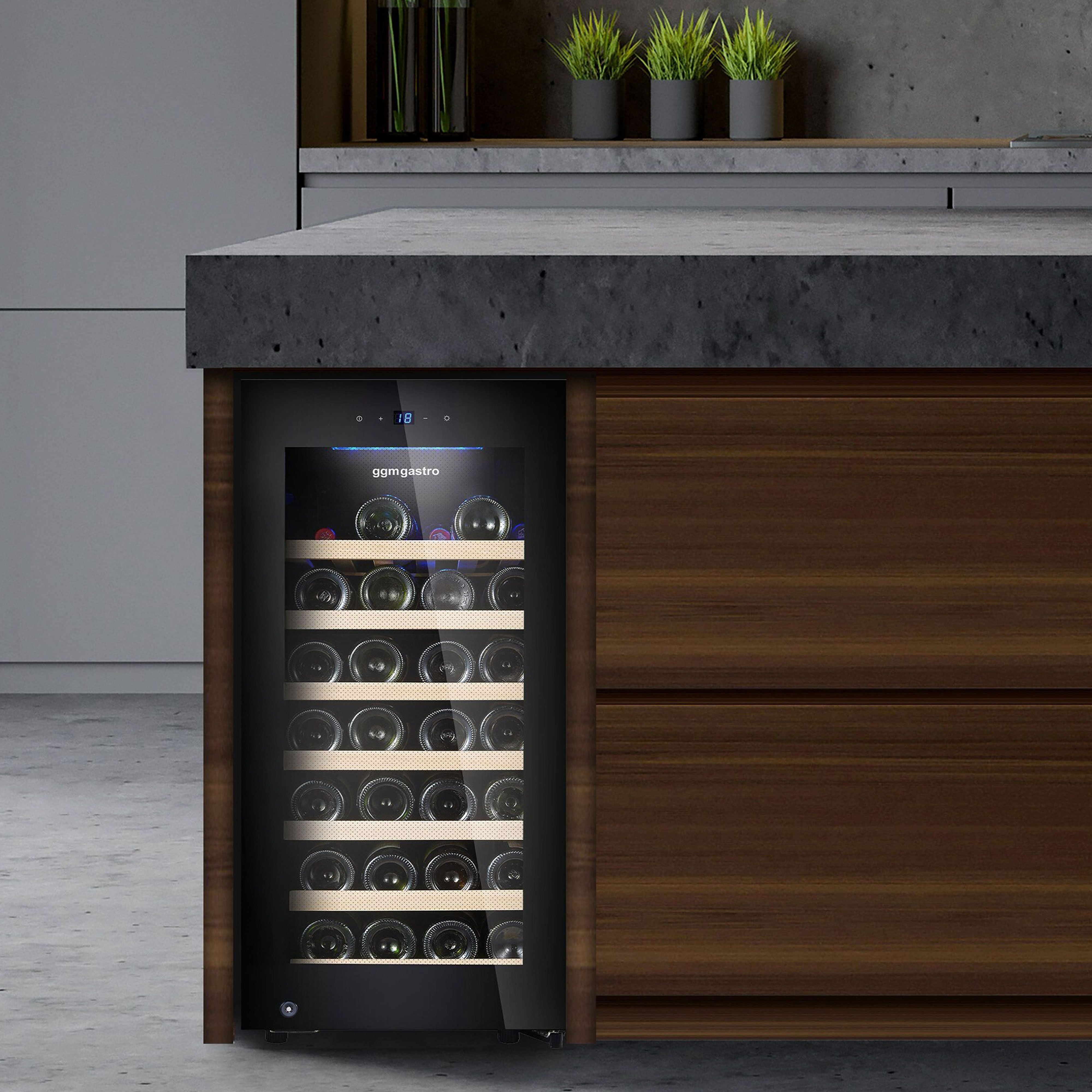 Frigorifero Cantinetta Frigo Vino 1 Zona climatica 100 litri max. 29 bottiglie Full Black Officina