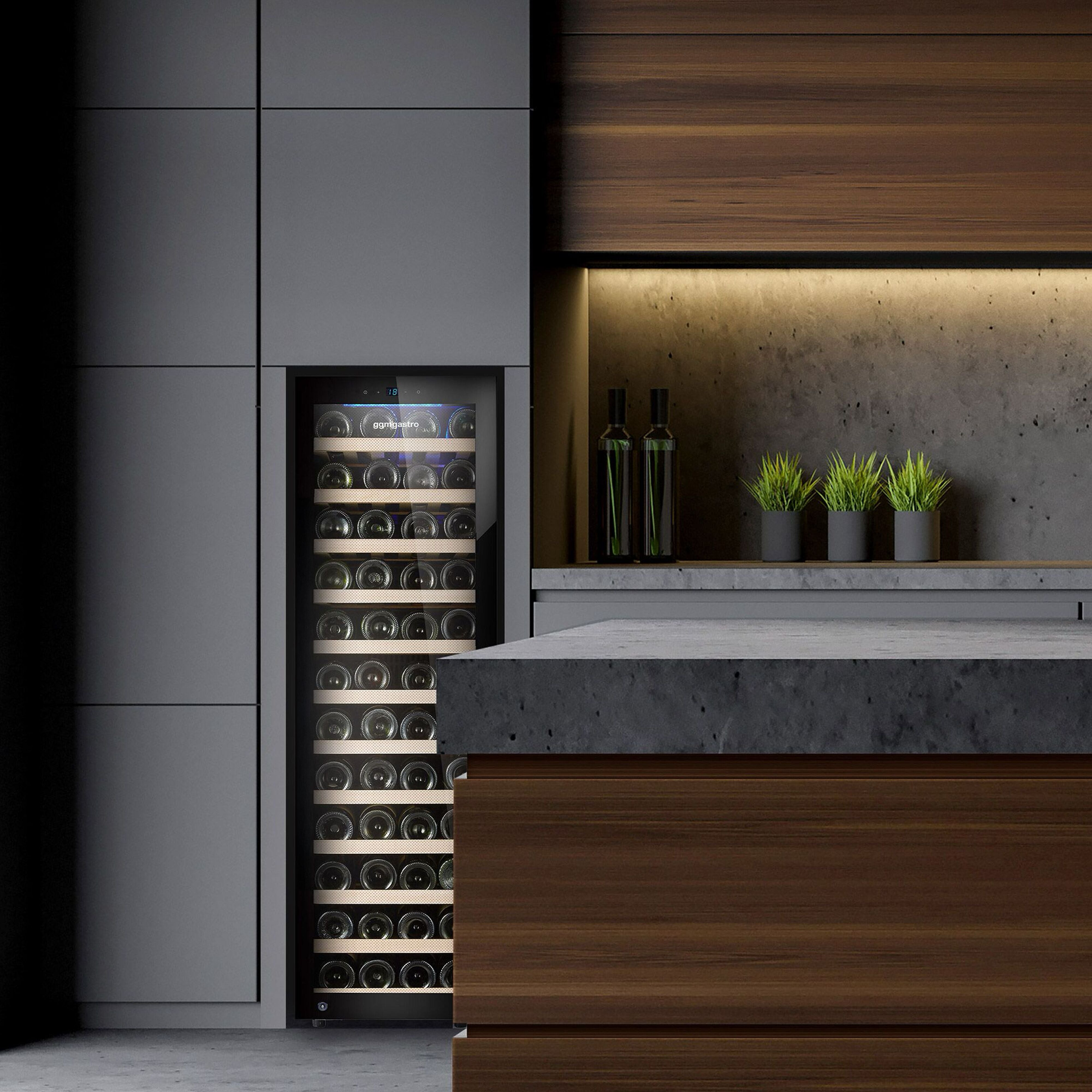 Frigorifero Cantinetta Vino 1 Zona Climatica 160 litri max. 58 Bottiglie Full Black Officina