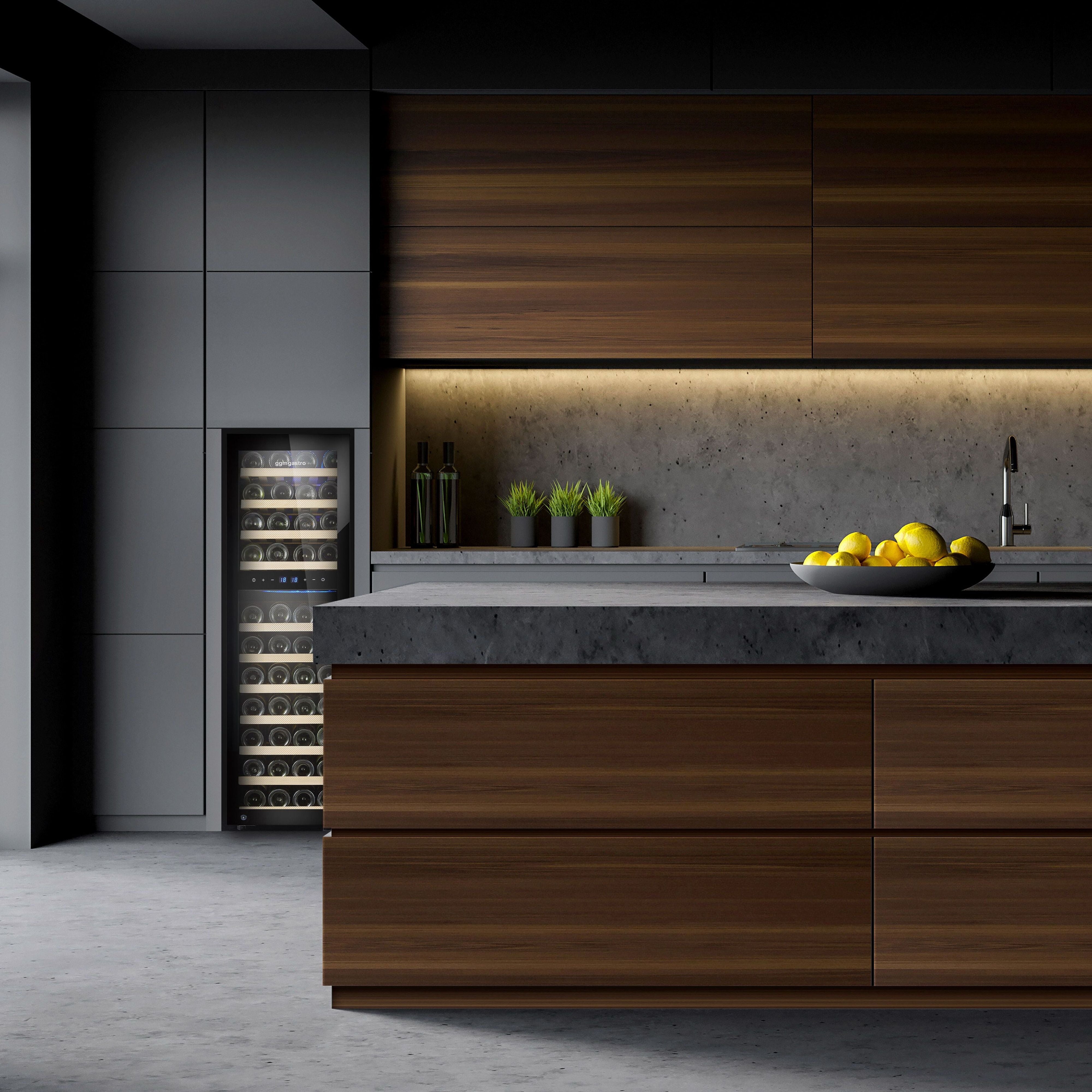 Frigorifero Cantinetta Vino 1 Zona Climatica 160 litri max. 58 Bottiglie Full Black Officina