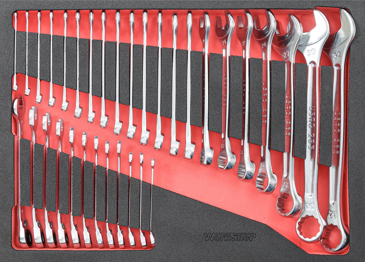 Arredo Officina Workshopitaly MPS 12 legno 2,64mt. Total Black + set 267 utensili Usag PRO