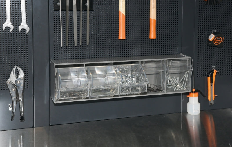 Portaminuterie a 5 vaschette in materiale plastico, con supporto Beta PM/5C