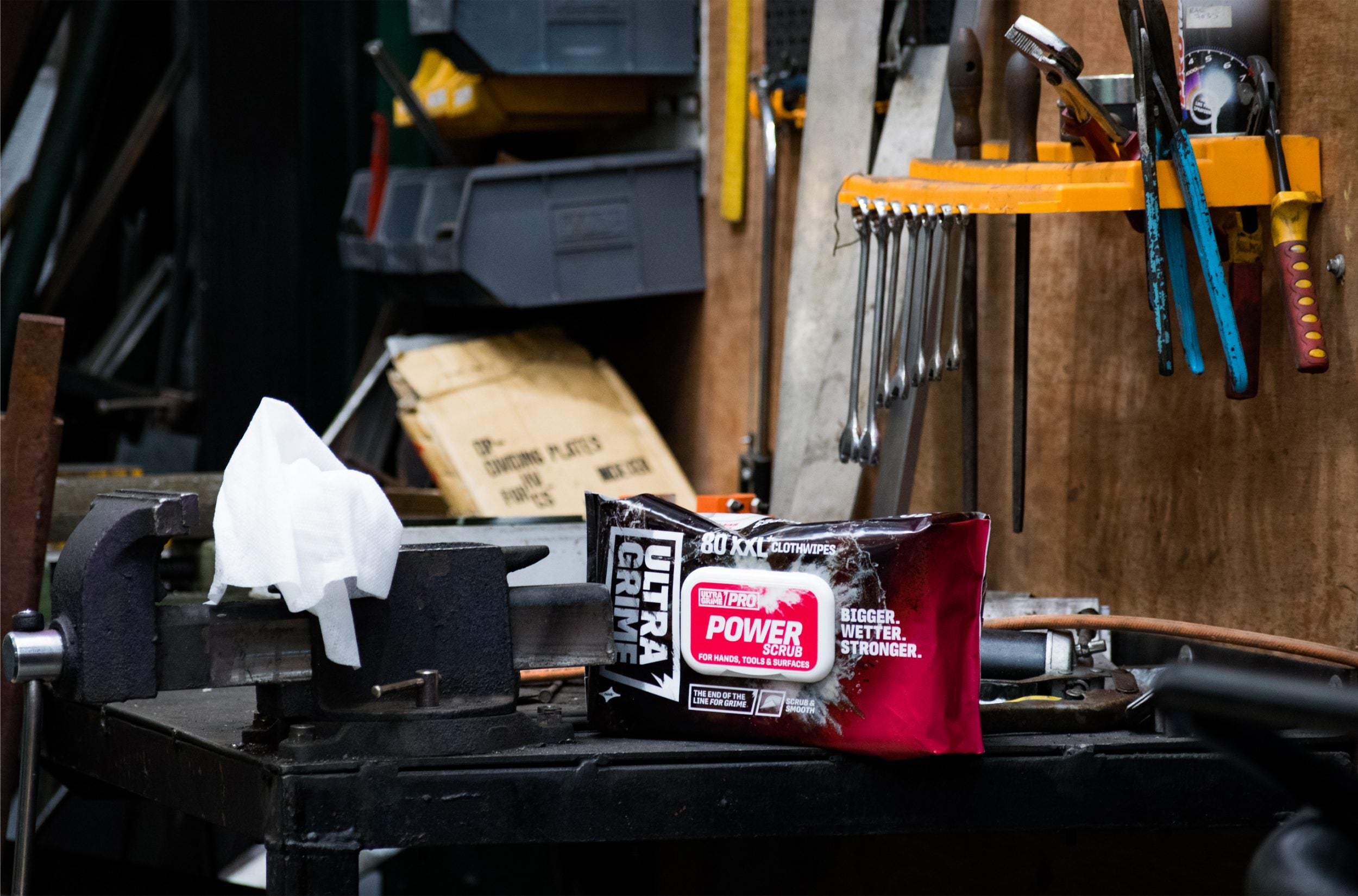 Salviette pulizia ULTRAGRIME PRO POWER SCRUB 80pz. 38x25cm.