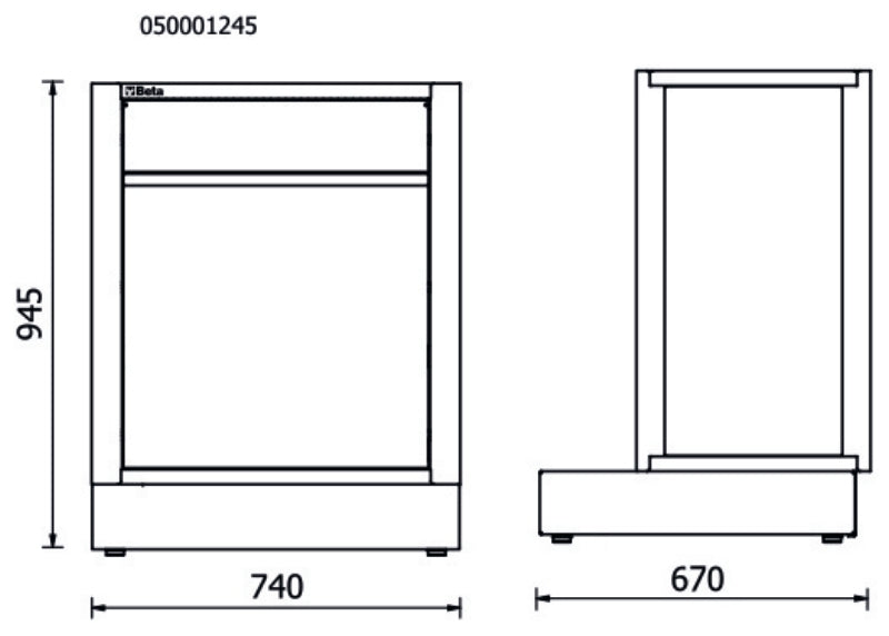Modulo fisso per rifiuti differenziati per arredo officina RSC50 2.0 Beta RSC50 2.0 CS