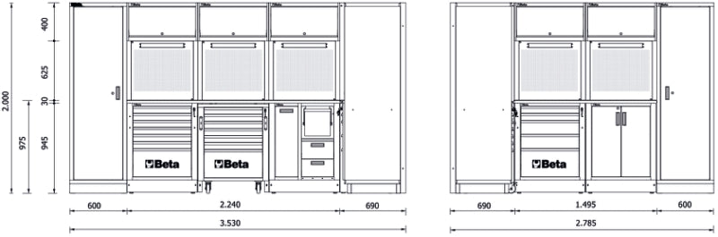 Combinazione arredo officina RSC50 2.0 Beta RSC50 2.0 I