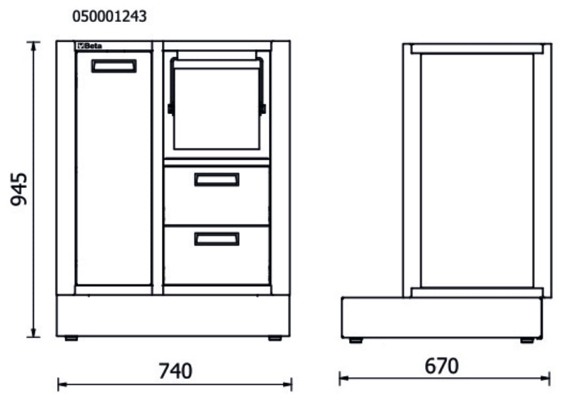 Modulo fisso di servizio per arredo officina RSC50 2.0 Beta RSC50 2.0 MS-2C