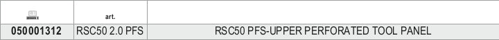Pannello forato superiore per arredo officina RSC50 2.0 Beta RSC50 2.0 PFS