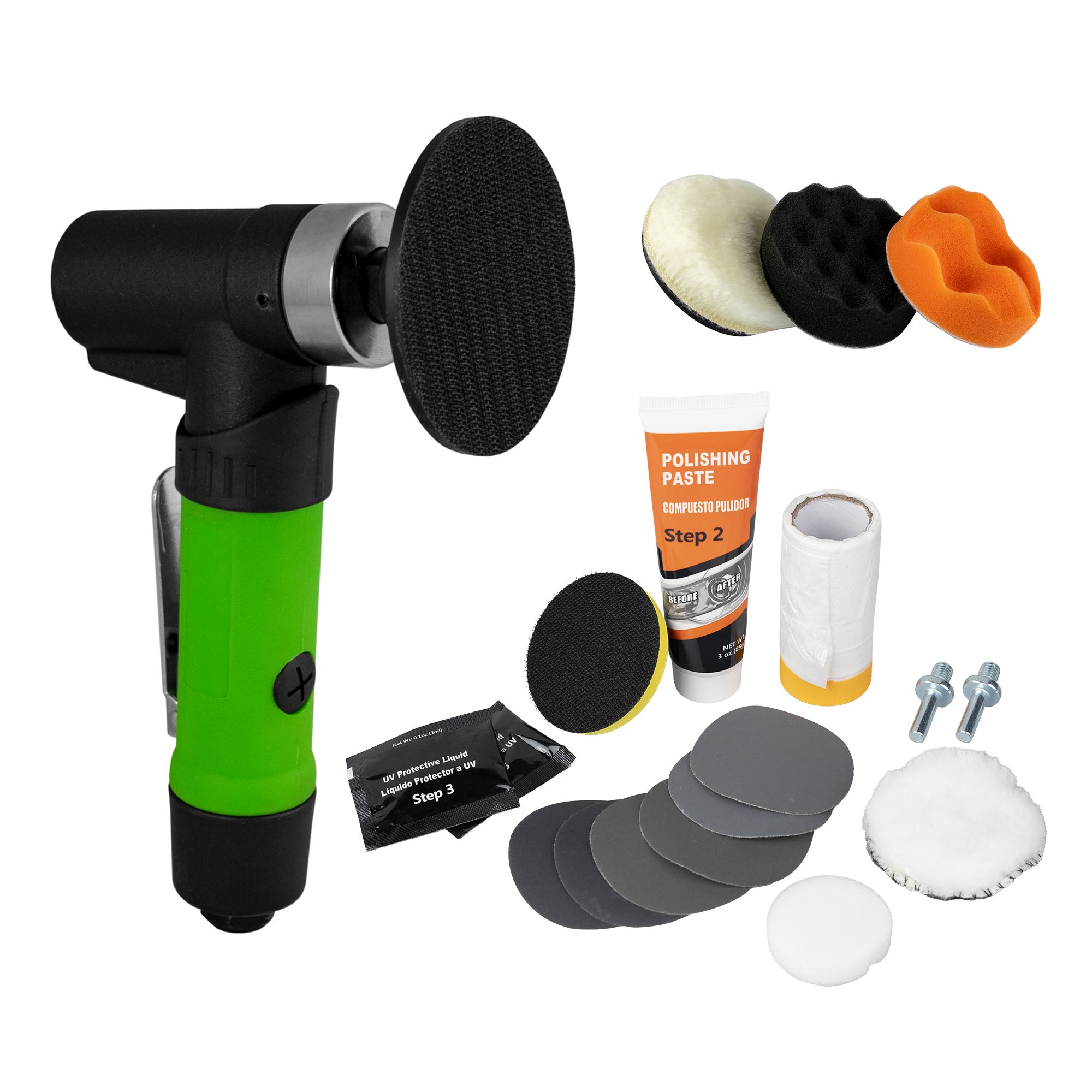 KIT SPECIALE LUCIDATRICE: 3" LUCIDATRICE NEUMATICA + 12X KIT RIPRISTINO SERIE262 JBM