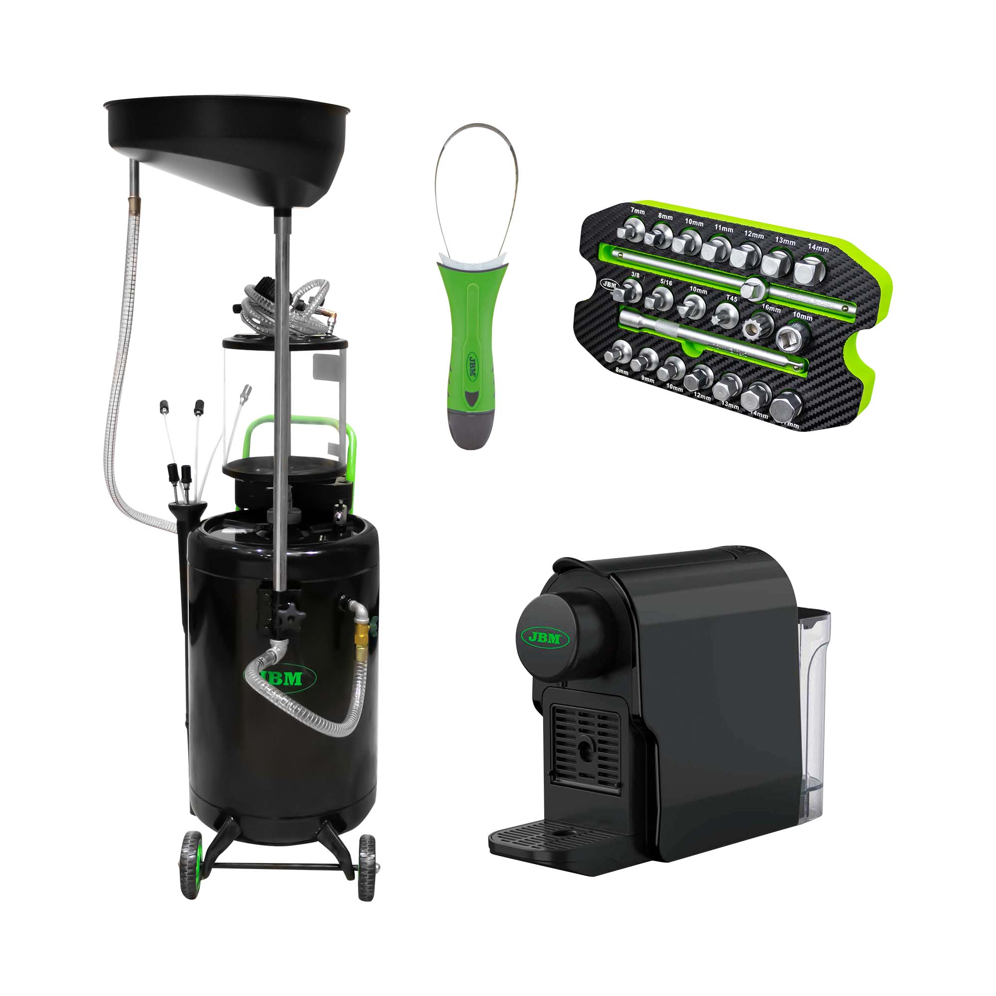 RACCOGLITORE DI OLIO 53874 + 52677 + 15018 JBM + MACCHINA DEL CAFFE'