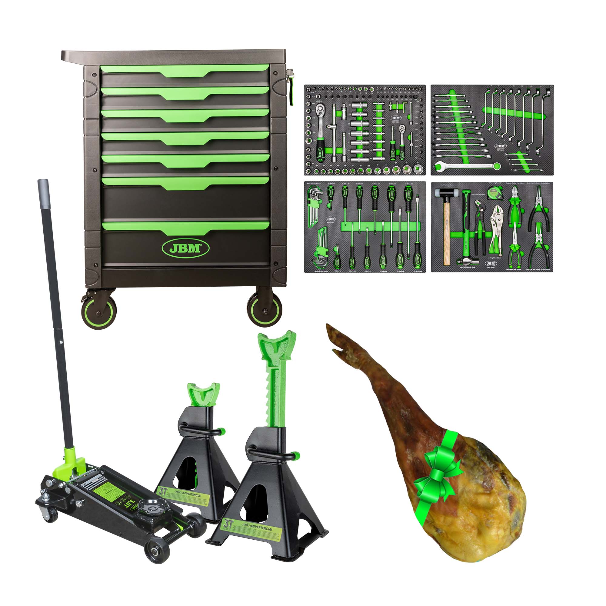 PROMO 53904 CARRELLO A 7 CASSETTI + 53779 + 50818 JBM SERIES532