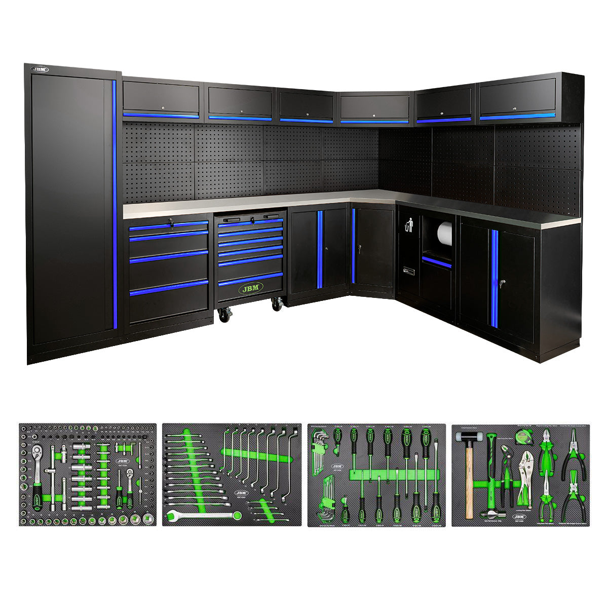 SET DI MOBILI MODULARI (43 PEZZI) - BLU SERIE587B JBM