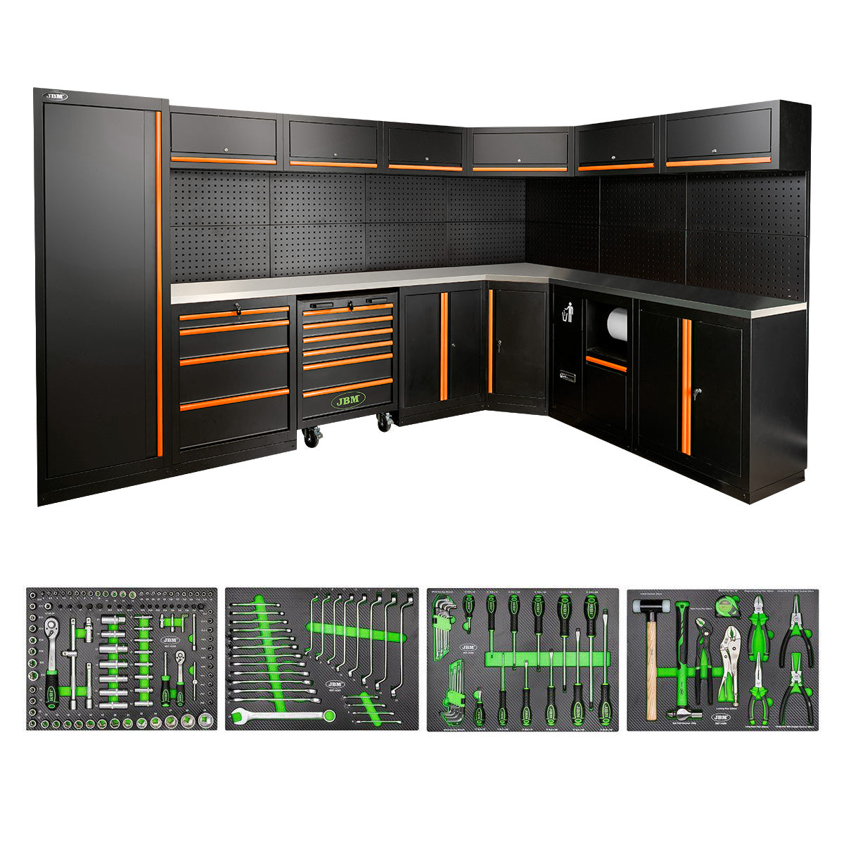 SET DI MOBILI MODULARI (43 PEZZI) - ARANCIONE SERIE587O JBM