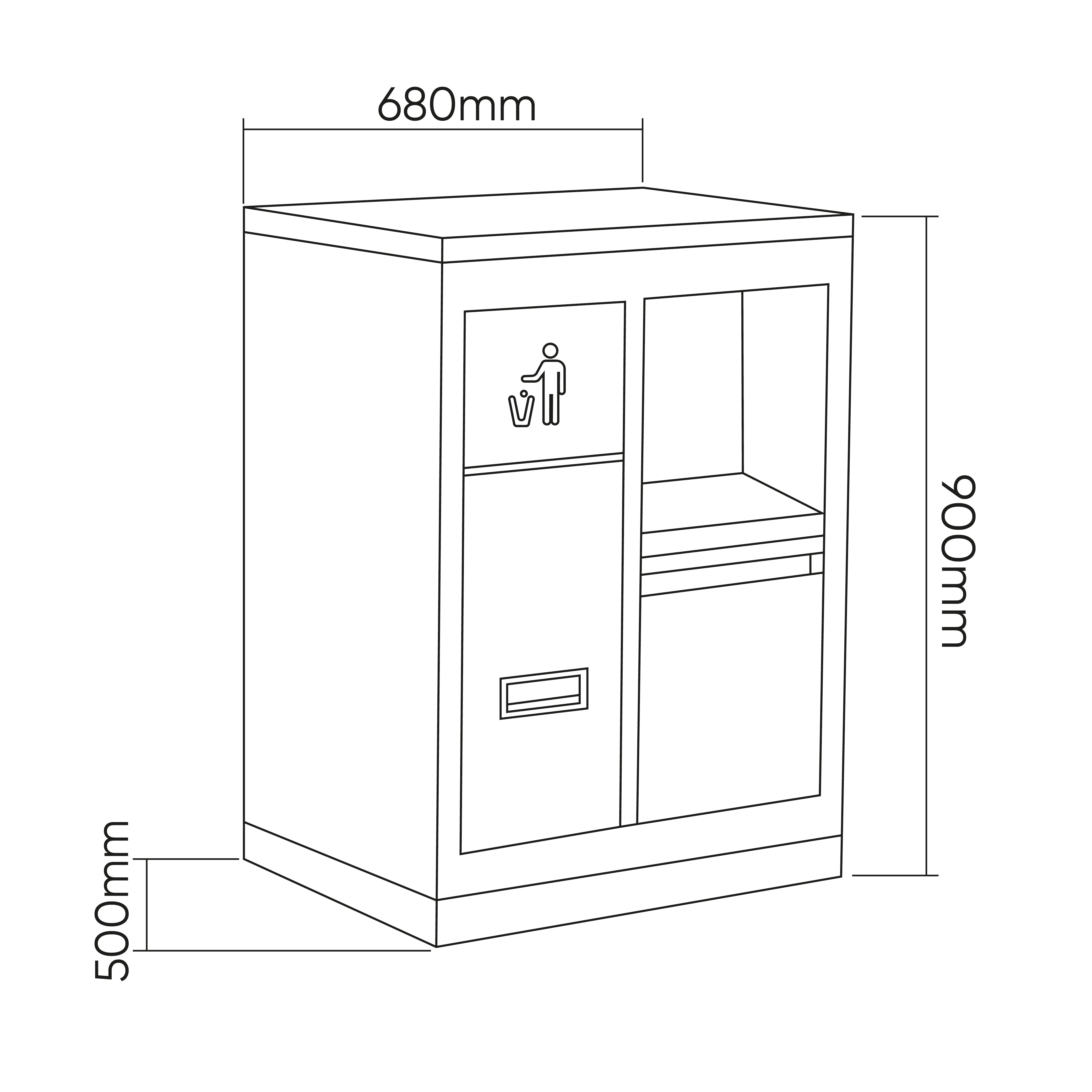 Arredo Garage Officina JBM MOBILE A 3 CASSETTI CON SUPPORTO PER BOBINA DI CARTA (RIF. 54327)