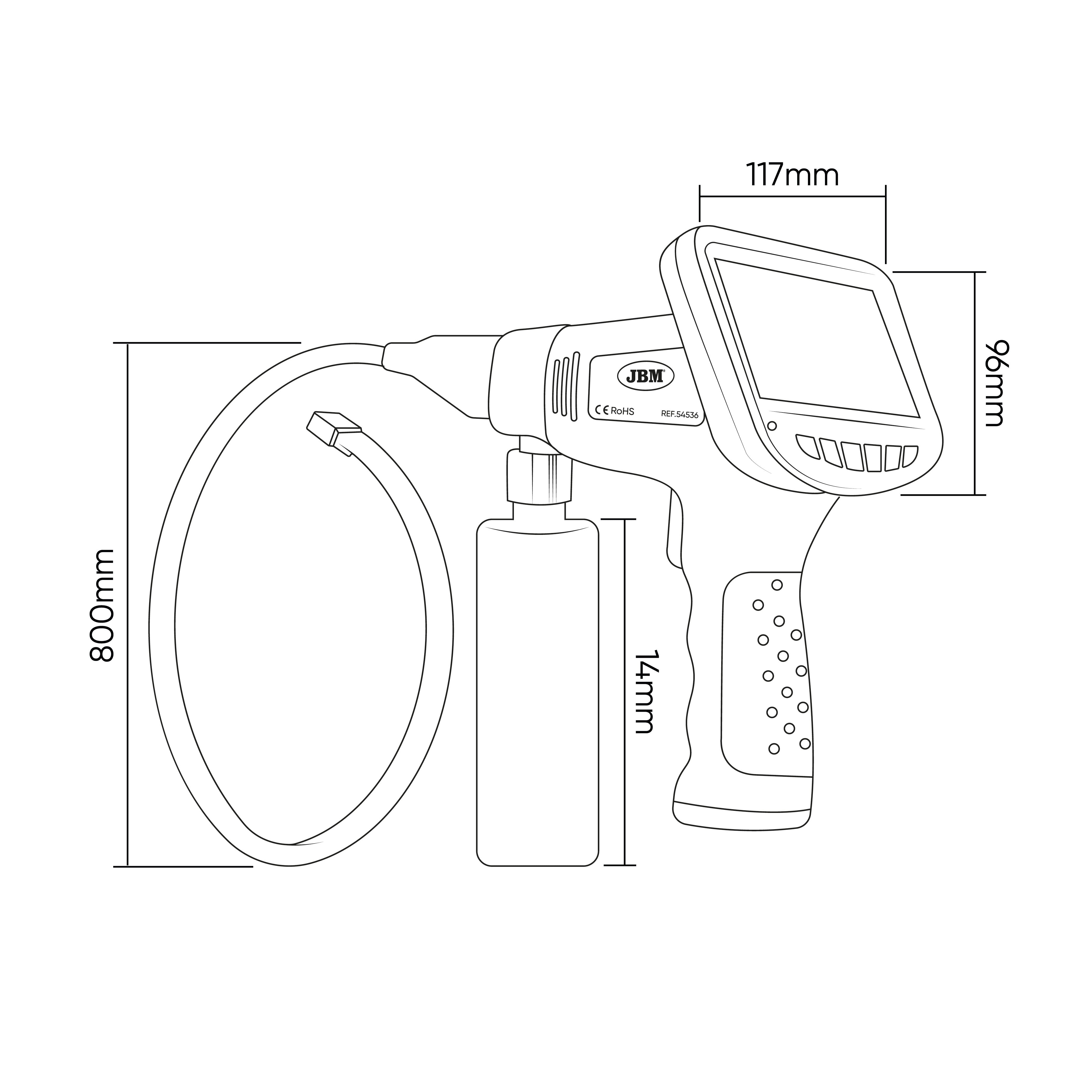 ENDOSCOPIO PER LA PULIZIA DELL'ARIA CONDIZIONATA JBM 54536