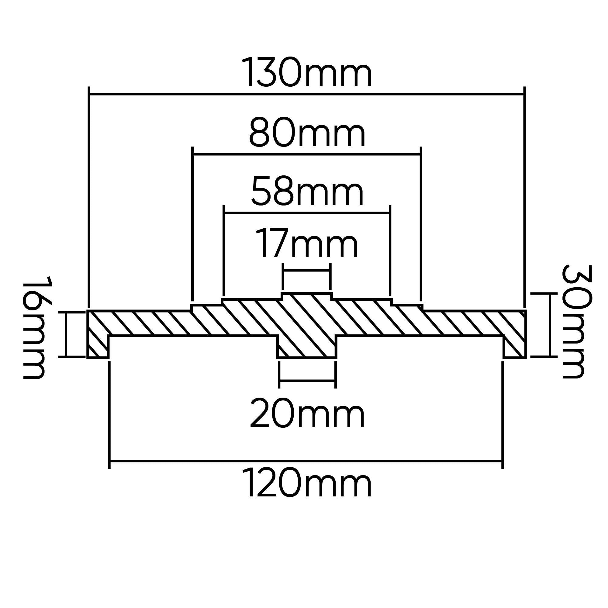 ADATTORE PER SOLLEVAMENTO TESLA 120MM 54761 JBM