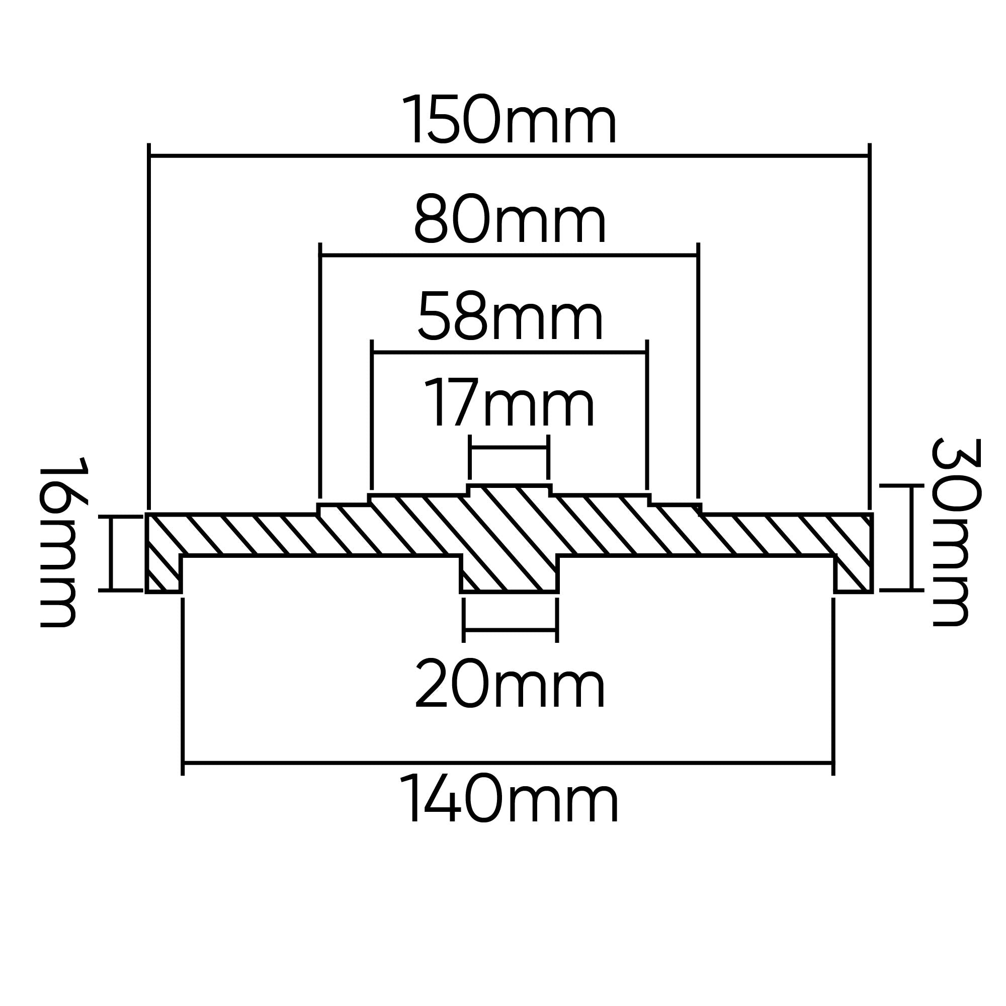 ADATTORE PER SOLLEVAMENTO TESLA 140MM 54762 JBM