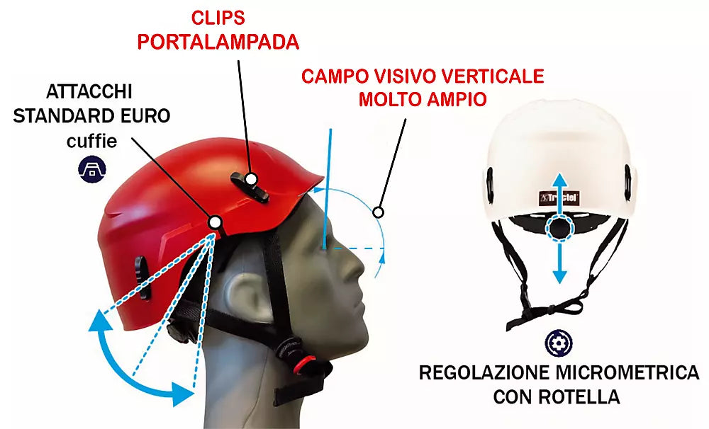 Casco di protezione Vert. Restrain - EN397 Tractel vari colori