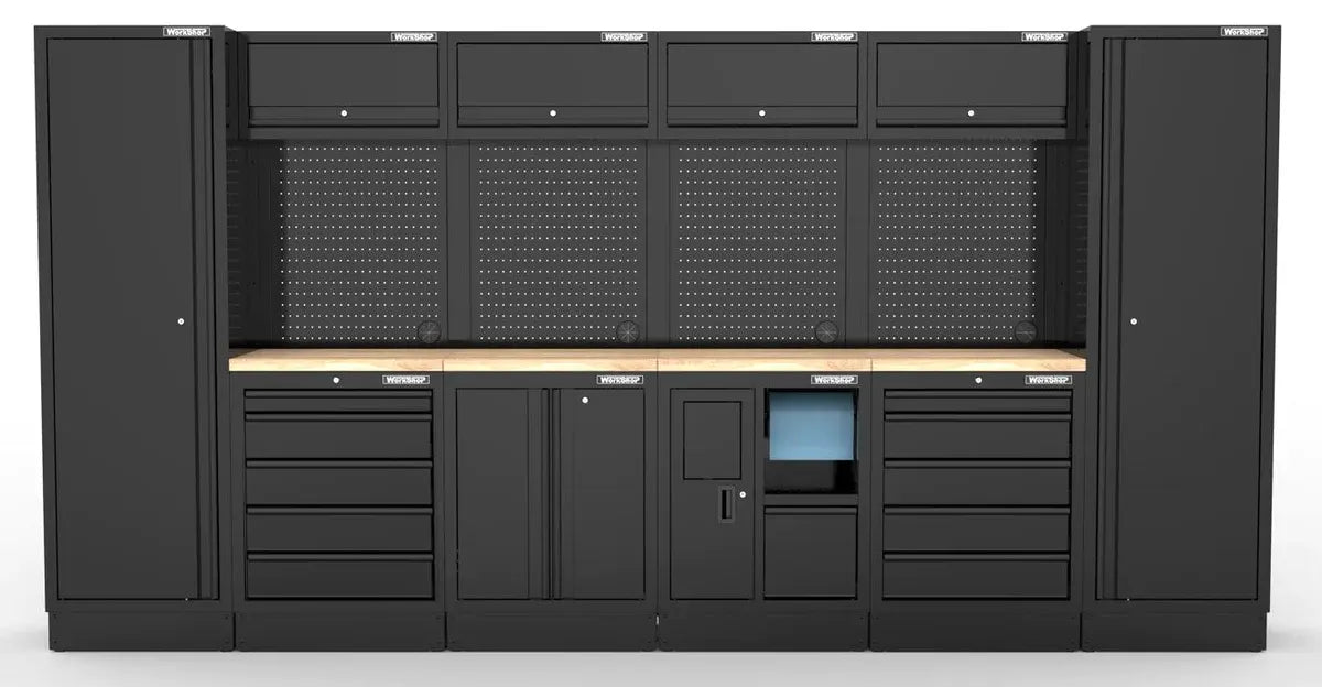 Arredo Officina Workshopitaly MPS 26 legno 3,92mt. Total Black