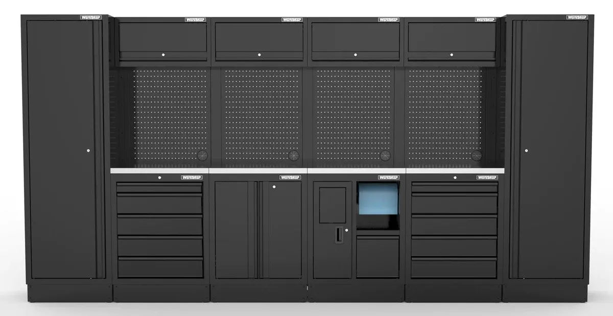 Arredo Officina Workshopitaly MPS 26 inox 3,92mt. Total Black