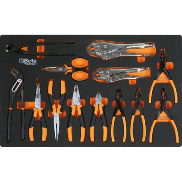 Cassettiera mobile con nove cassetti, con sistema antiribaltamento, modello lungo, e assortimento di 487 utensili Beta BW 2400S XL9/E-XL