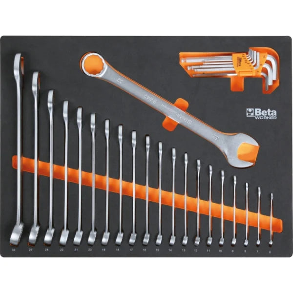 Arredo Officina Beta Utensili C45PRO 2.0 X/W piano inox o legno completo di set 268 utensili