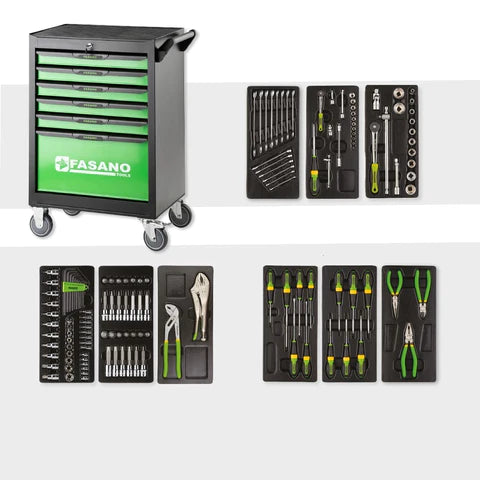 Carrello Porta Utensili Fasano Tools FG 101v a 6 cassetti con Assortimento 136 utensili FG 101V/AS136