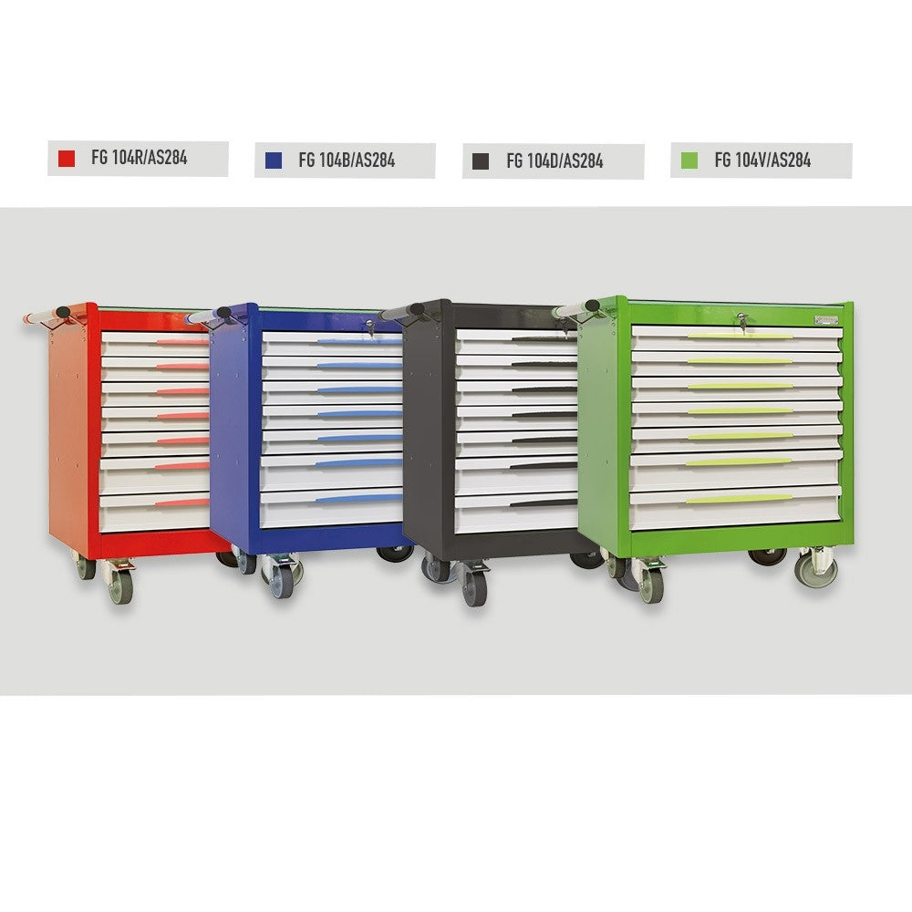 Carrello Porta Utensili Fasano Tools FG 104 a 7 cassetti con Assortimento 284 UtensiliFG 104D/AS284